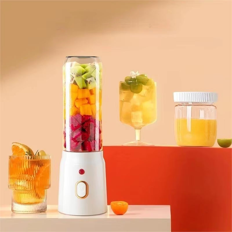 Portable Wireless Blender Electric Fruit Juicer Machine for Orange Ice Crushing 10 Blades Auxiliary Food Machine 1500Ma Mixer