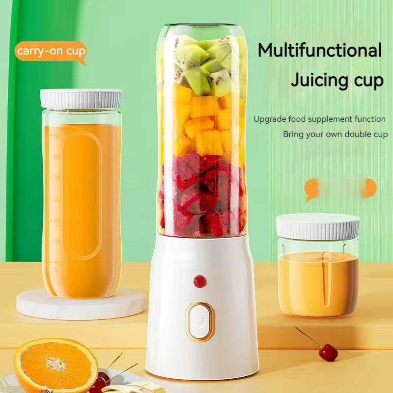 Portable Wireless Blender Electric Fruit Juicer Machine for Orange Ice Crushing 10 Blades Auxiliary Food Machine 1500Ma Mixer