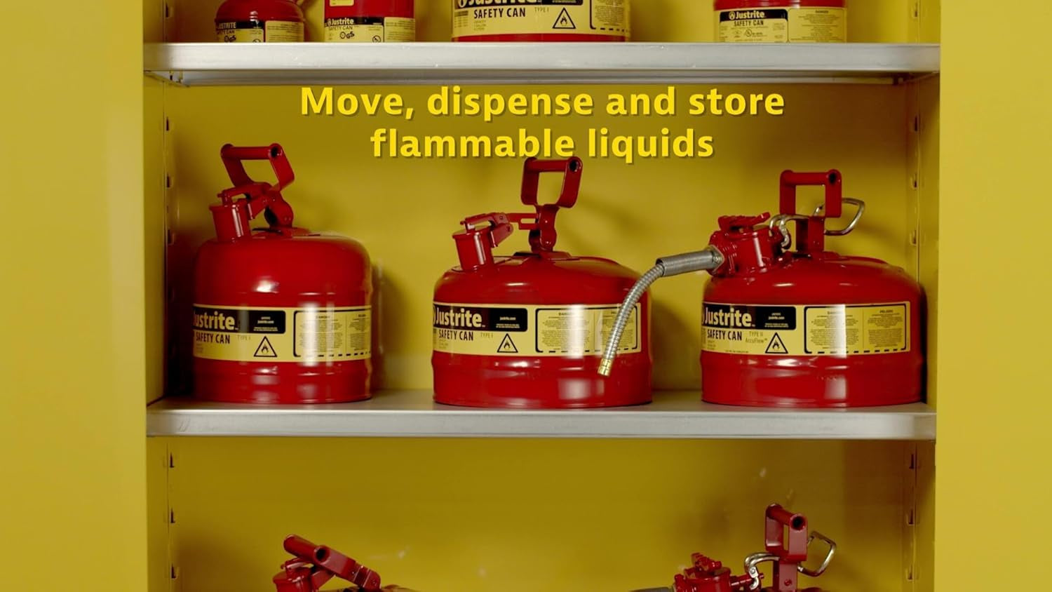 1 Gallon Type II Red Safety Gas Can for Gasoline with Flame Arrester, Self-Closing Lid, and 5/8" Flexible Metal Spout, Made in the USA, Galvanized Steel Flammable Storage Can, 7210120