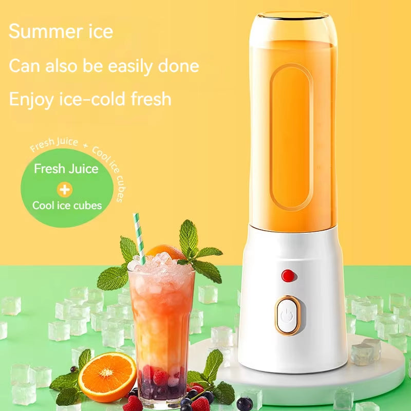 Portable Wireless Blender Electric Fruit Juicer Machine for Orange Ice Crushing 10 Blades Auxiliary Food Machine 1500Ma Mixer